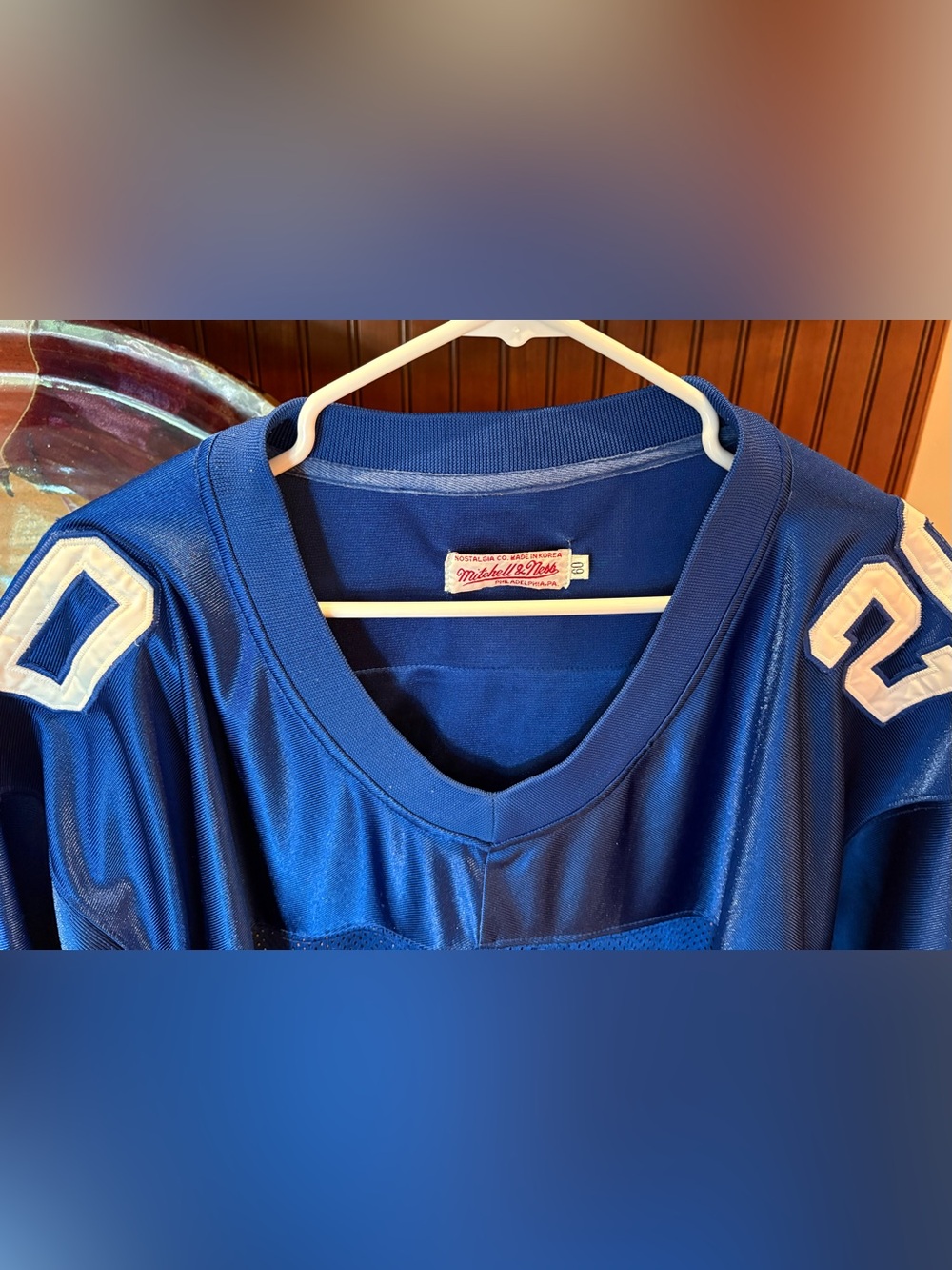 Barry Sanders men’s NFL throwback jersey. Sharp embroidery w/stats & signature. - Picture 5 of 8